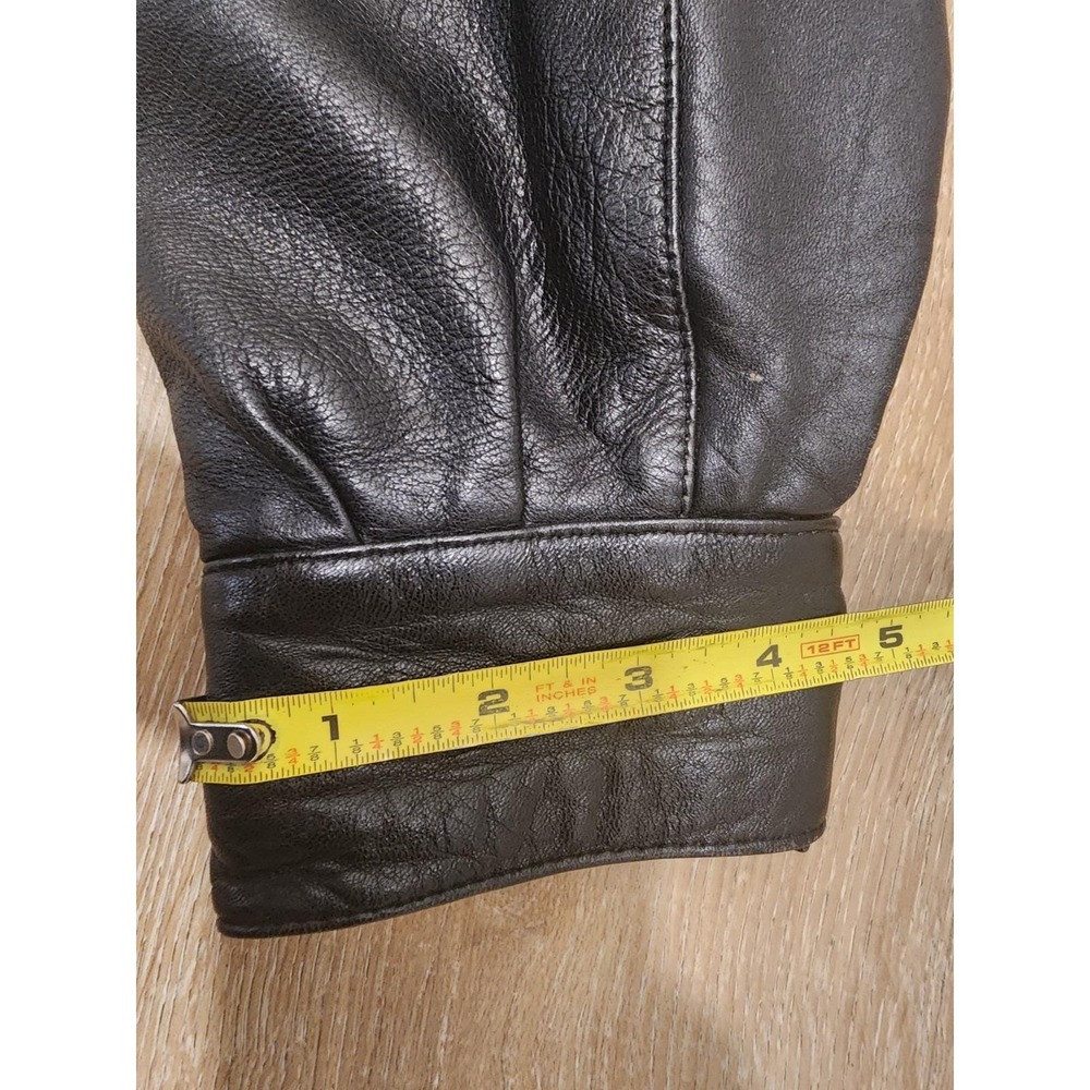Vintage Gingette Black Soft Leather Jacket Size 50 Made In Israel - Picture 9 of 13